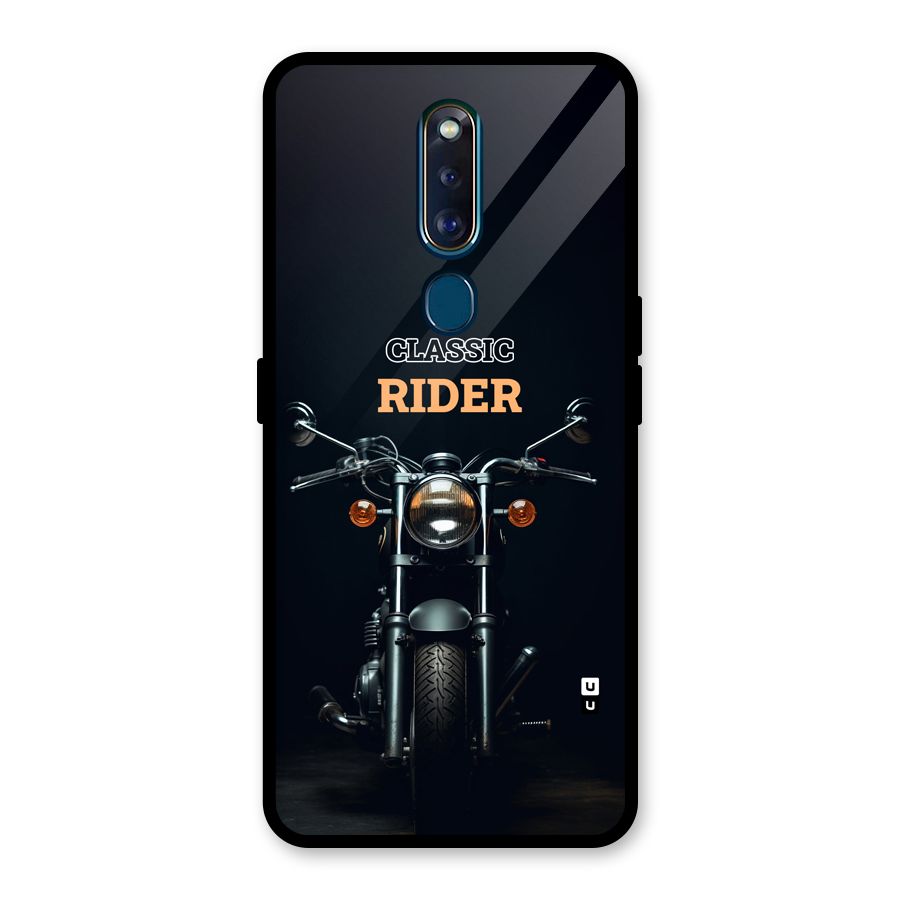 Classic RIder Glass Back Case for Oppo F11 Pro