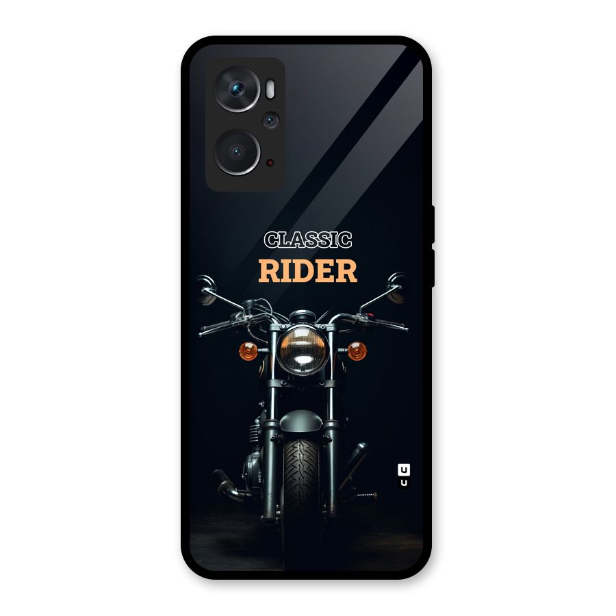 Classic RIder Glass Back Case for Oppo K10 4G