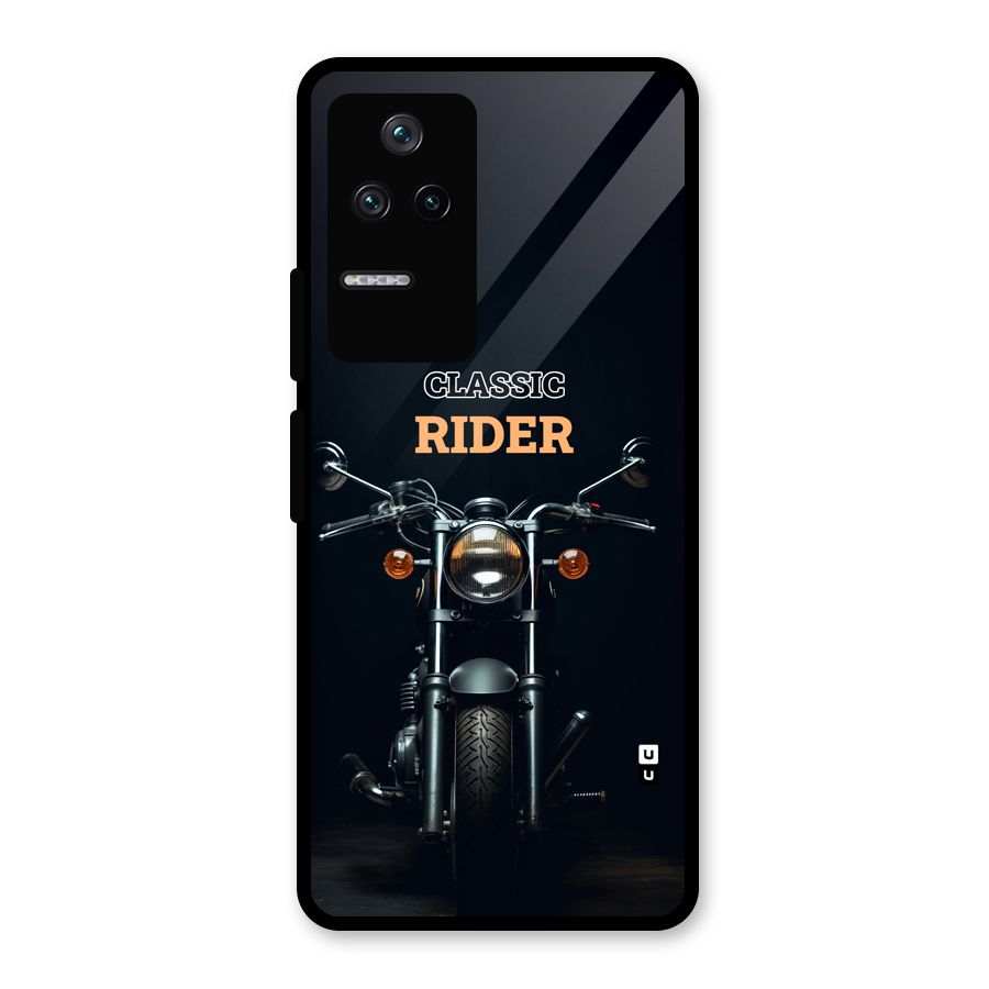 Classic RIder Glass Back Case for Poco F4 5G