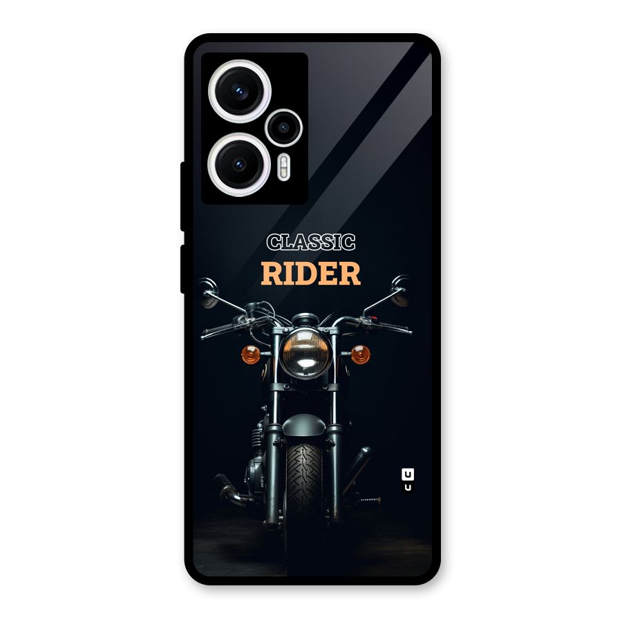 Classic RIder Glass Back Case for Poco F5