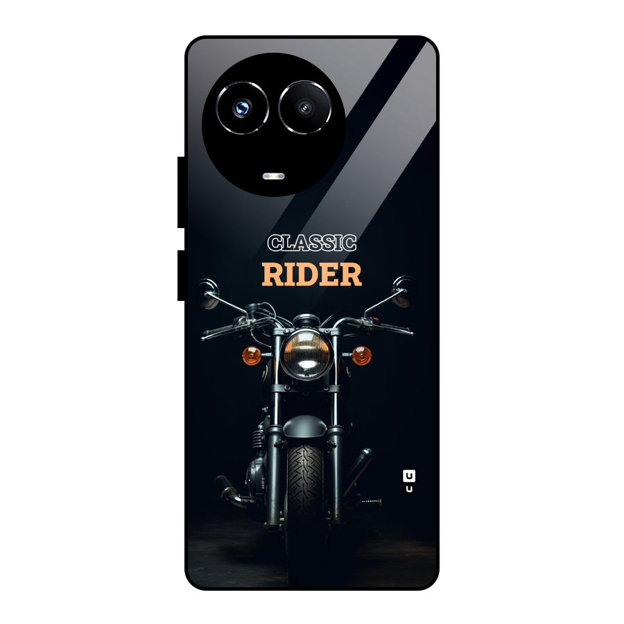 Classic RIder Glass Back Case for Realme 11X