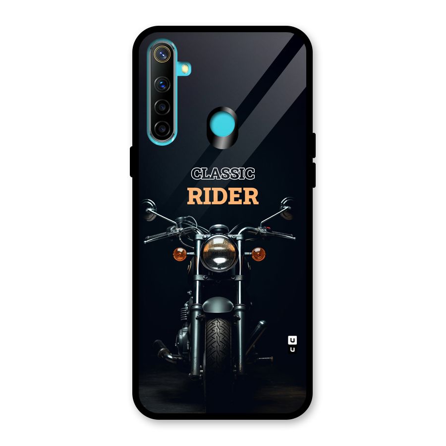 Classic RIder Glass Back Case for Realme 5