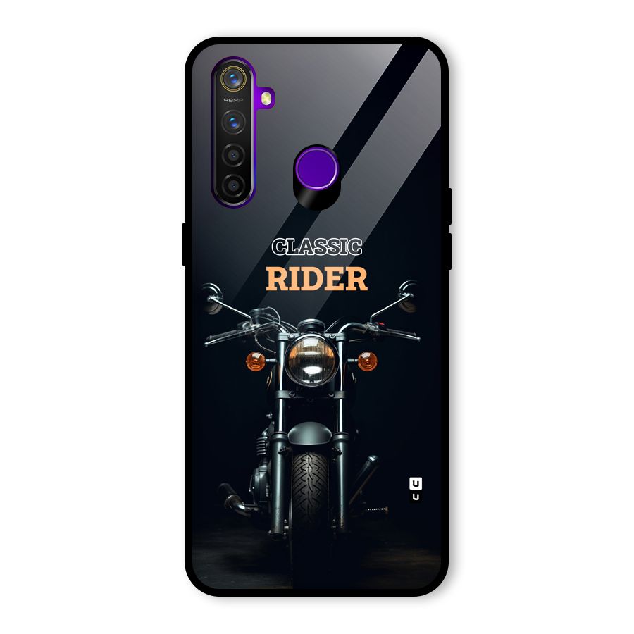 Classic RIder Glass Back Case for Realme 5 Pro