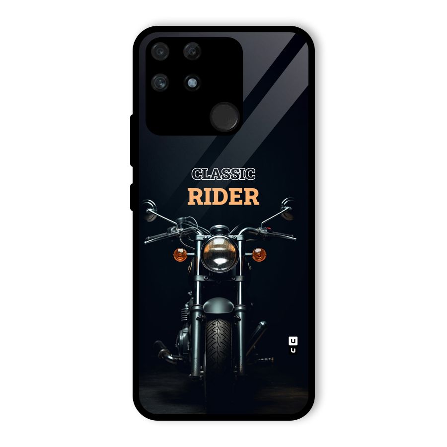 Classic RIder Glass Back Case for Realme Narzo 50A