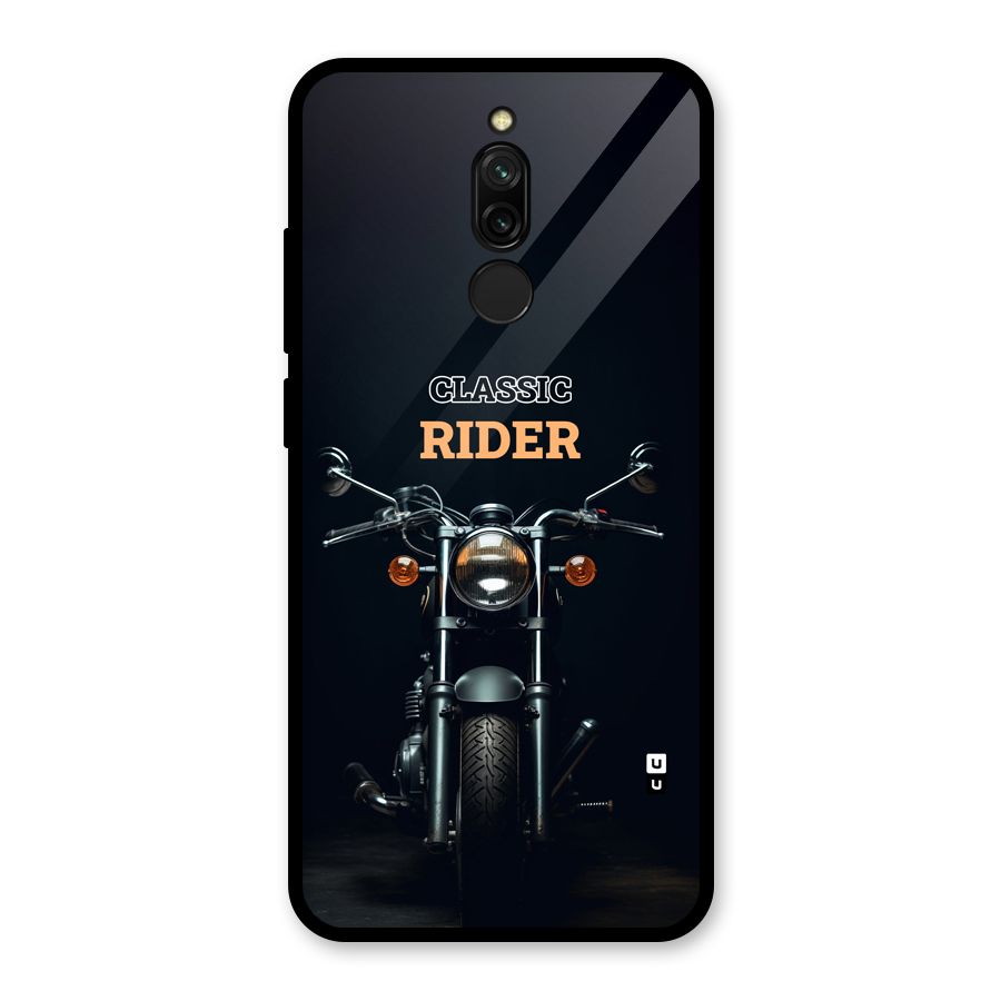 Classic RIder Glass Back Case for Redmi 8