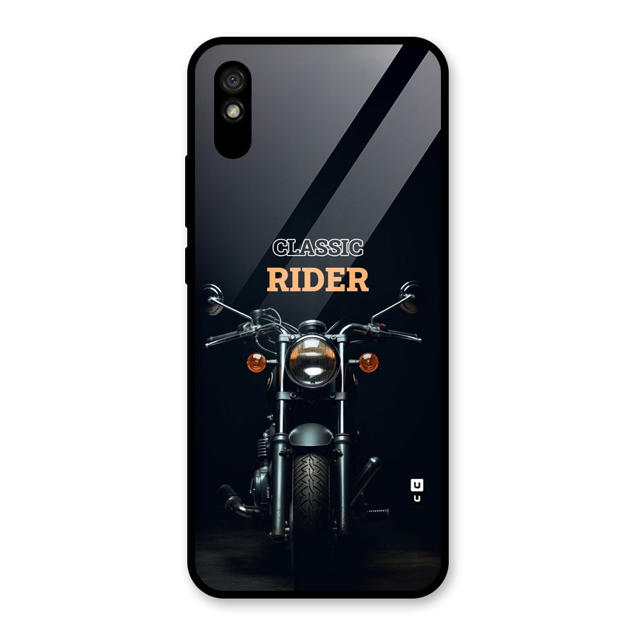 Classic RIder Glass Back Case for Redmi 9A