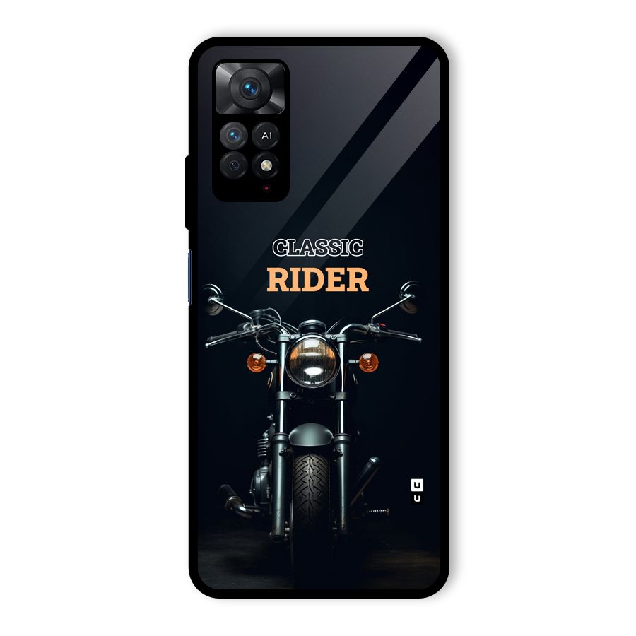 Classic RIder Glass Back Case for Redmi Note 11 Pro Plus 5G