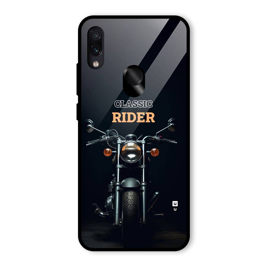 Classic RIder Glass Back Case for Redmi Note 7