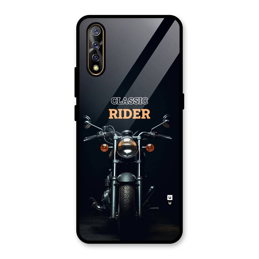Classic RIder Glass Back Case for Vivo S1