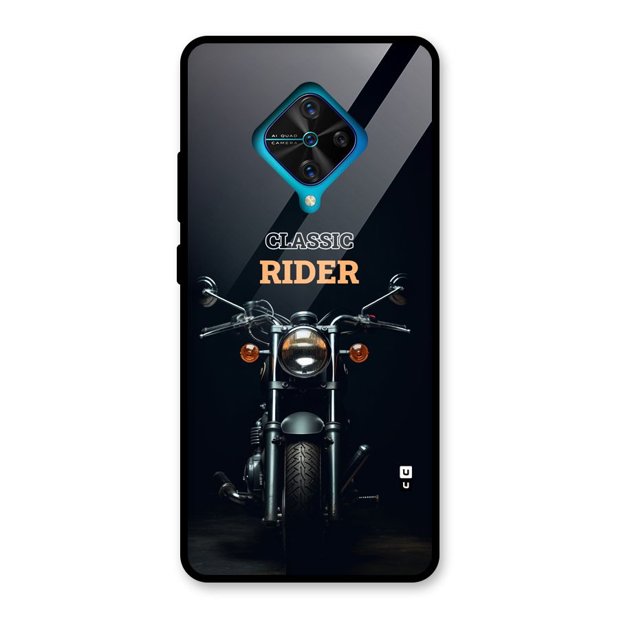 Classic RIder Glass Back Case for Vivo S1 Pro