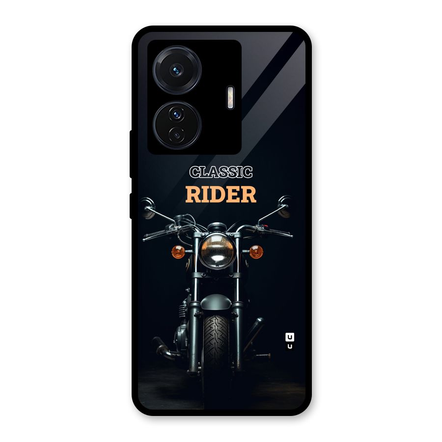 Classic RIder Glass Back Case for Vivo T1 Pro