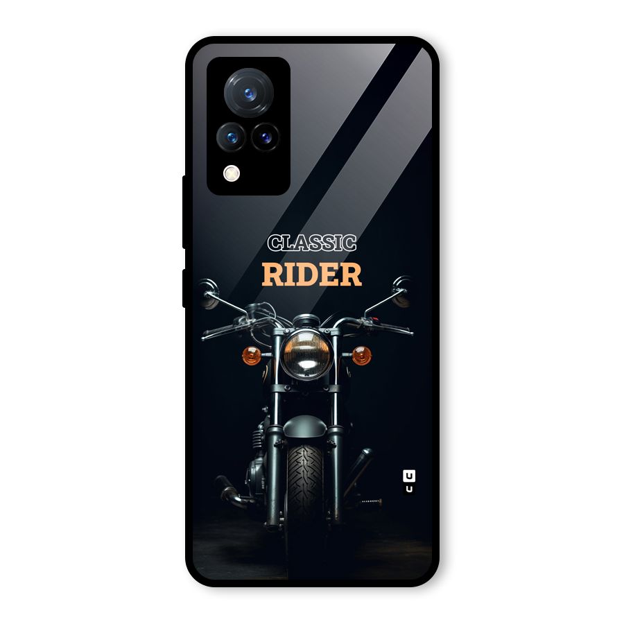 Classic RIder Glass Back Case for Vivo V21 5G