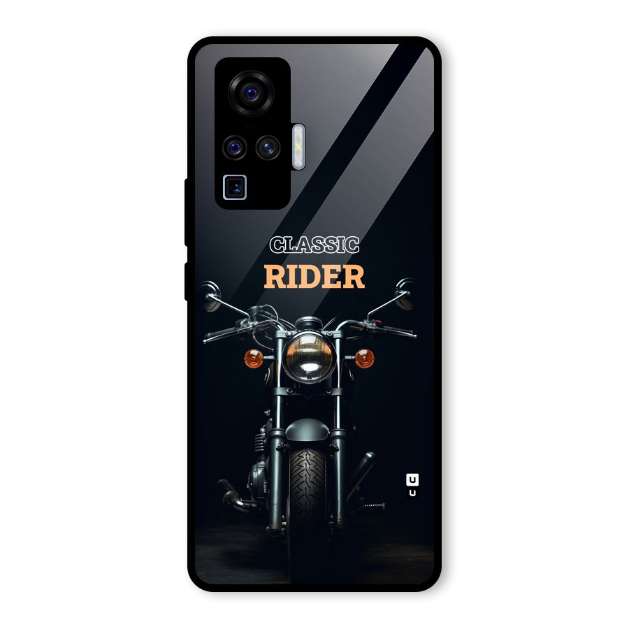 Classic RIder Glass Back Case for Vivo X50 Pro