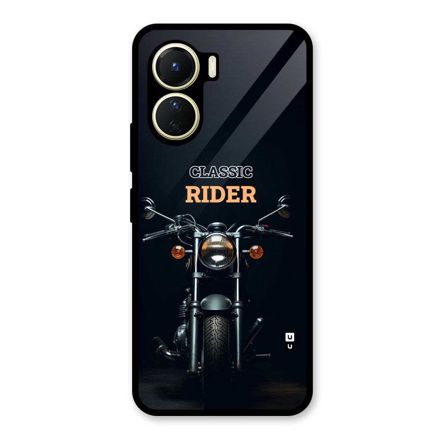 Classic RIder Glass Back Case for Vivo Y16