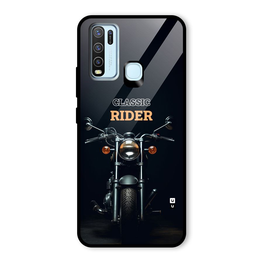 Classic RIder Glass Back Case for Vivo Y30