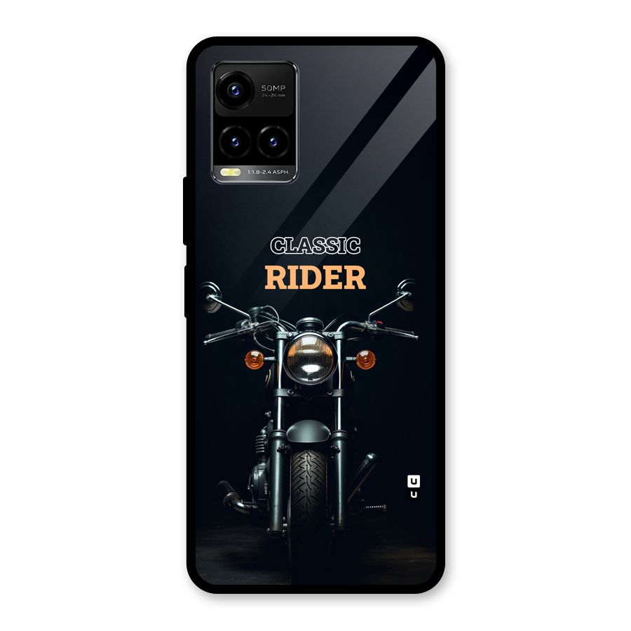Classic RIder Glass Back Case for Vivo Y33s