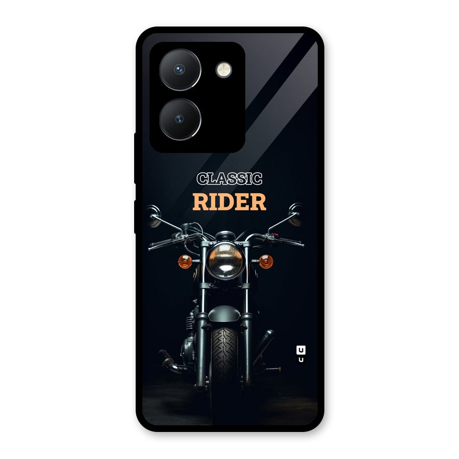 Classic RIder Glass Back Case for Vivo Y36