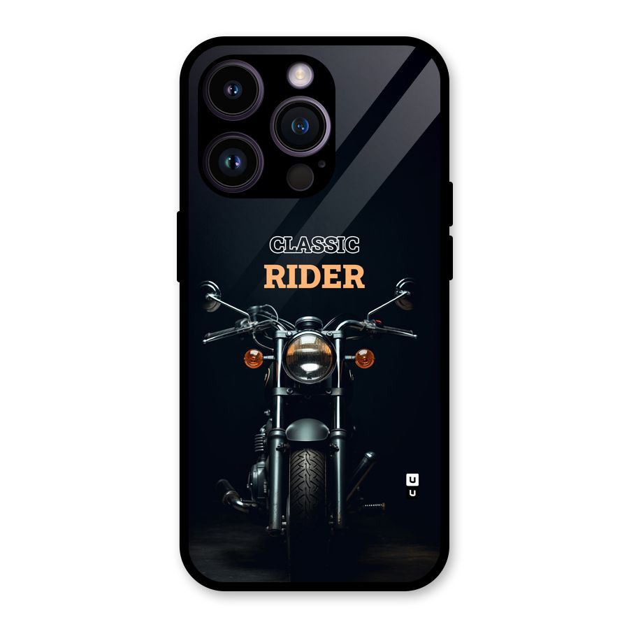 Classic RIder Glass Back Case for iPhone 14 Pro