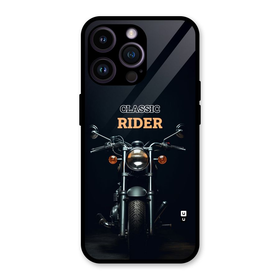 Classic RIder Glass Back Case for iPhone 14 Pro Max
