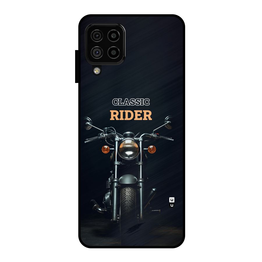 Classic RIder Metal Back Case for Galaxy A22 4G