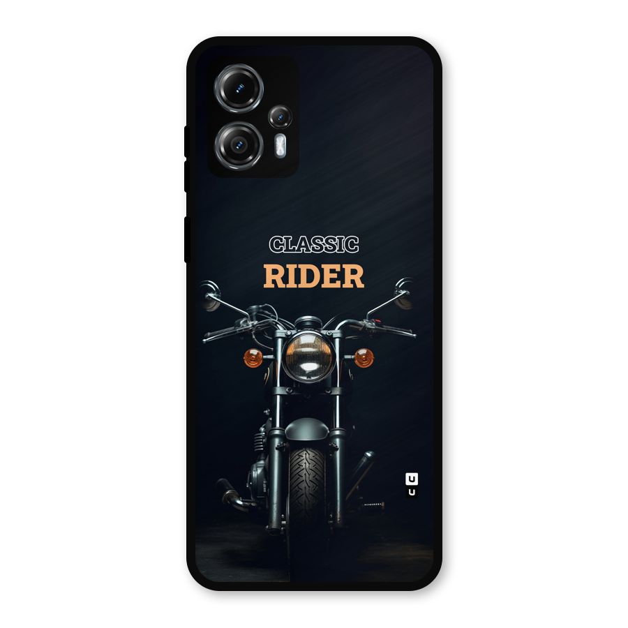 Classic RIder Metal Back Case for Moto G13