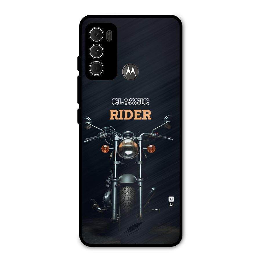 Classic RIder Metal Back Case for Moto G60
