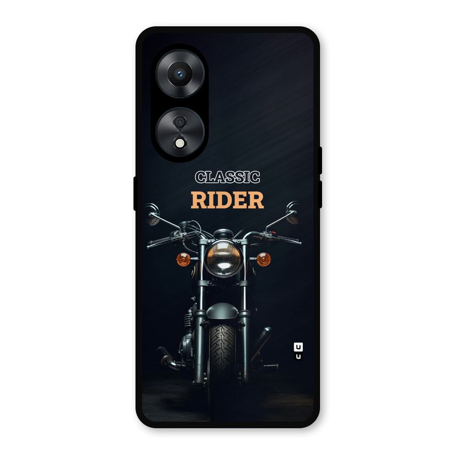 Classic RIder Metal Back Case for Oppo A78