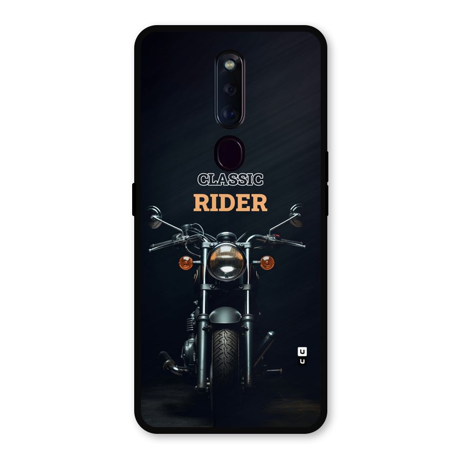 Classic RIder Metal Back Case for Oppo F11 Pro