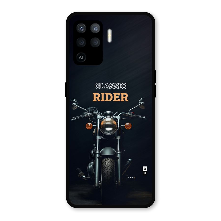 Classic RIder Metal Back Case for Oppo F19 Pro
