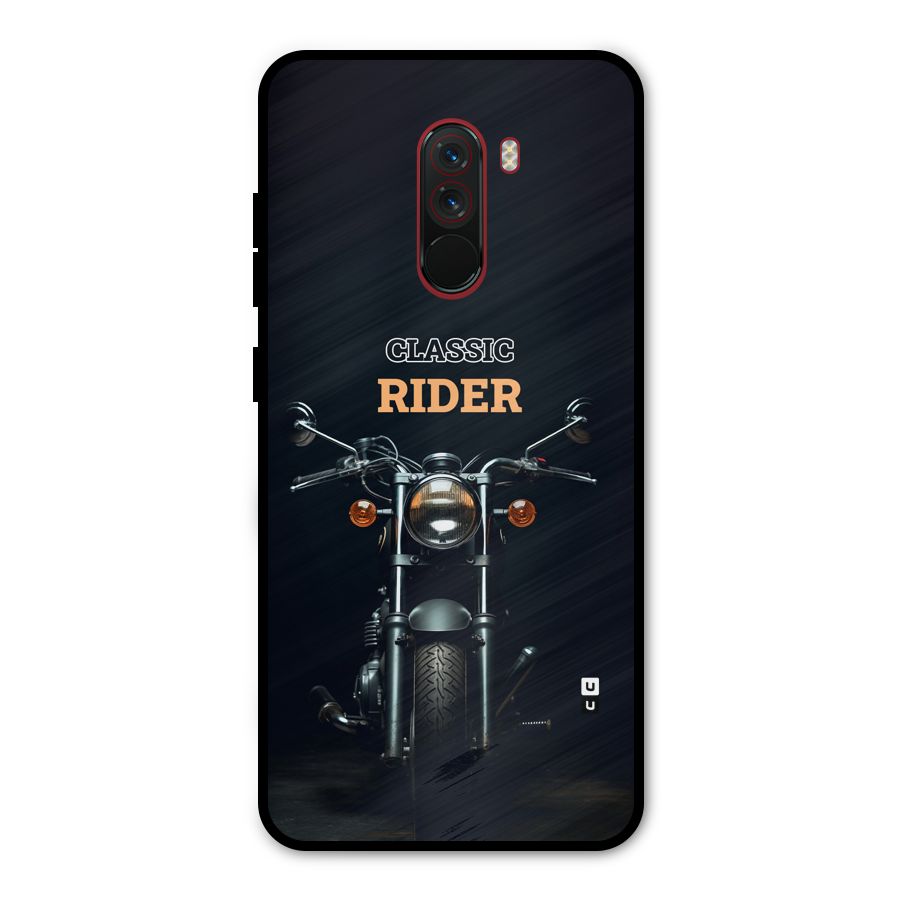 Classic RIder Metal Back Case for Poco F1