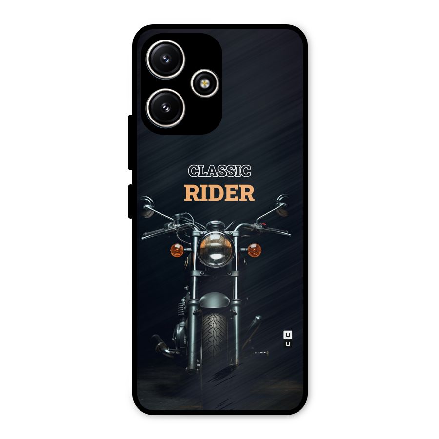 Classic RIder Metal Back Case for Poco M6 Pro