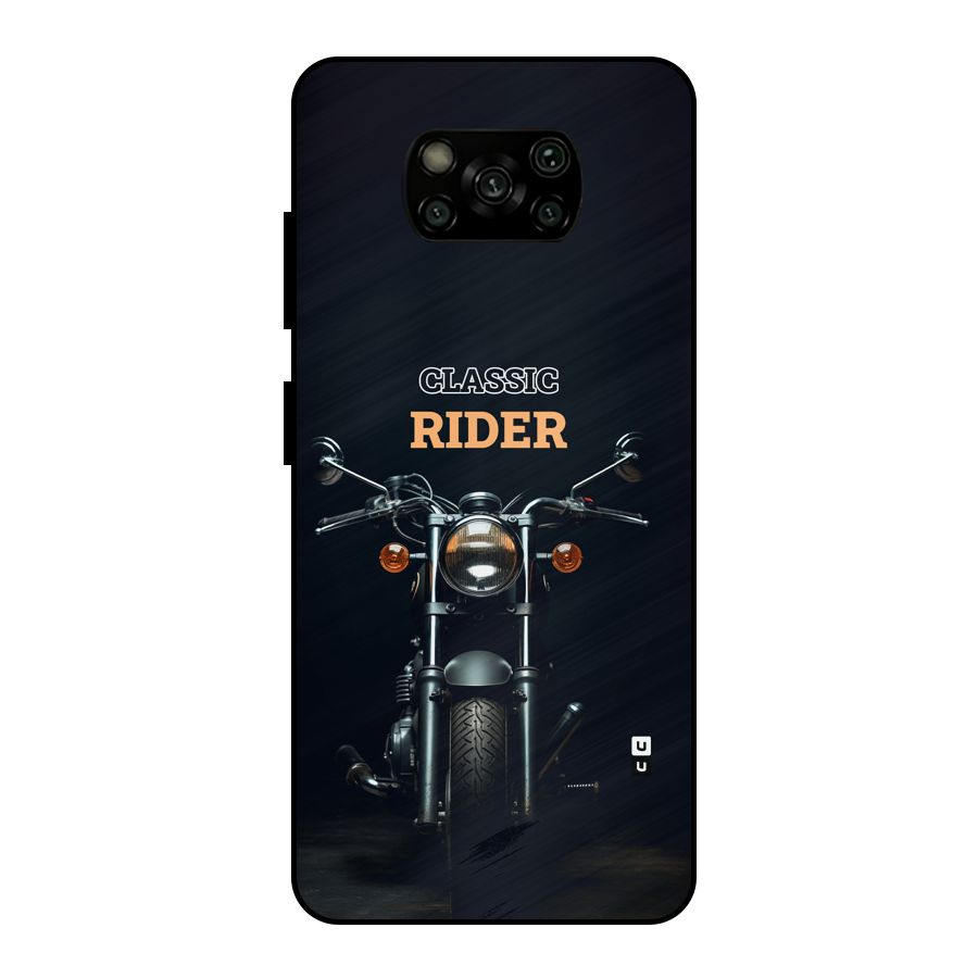 Classic RIder Metal Back Case for Poco X3