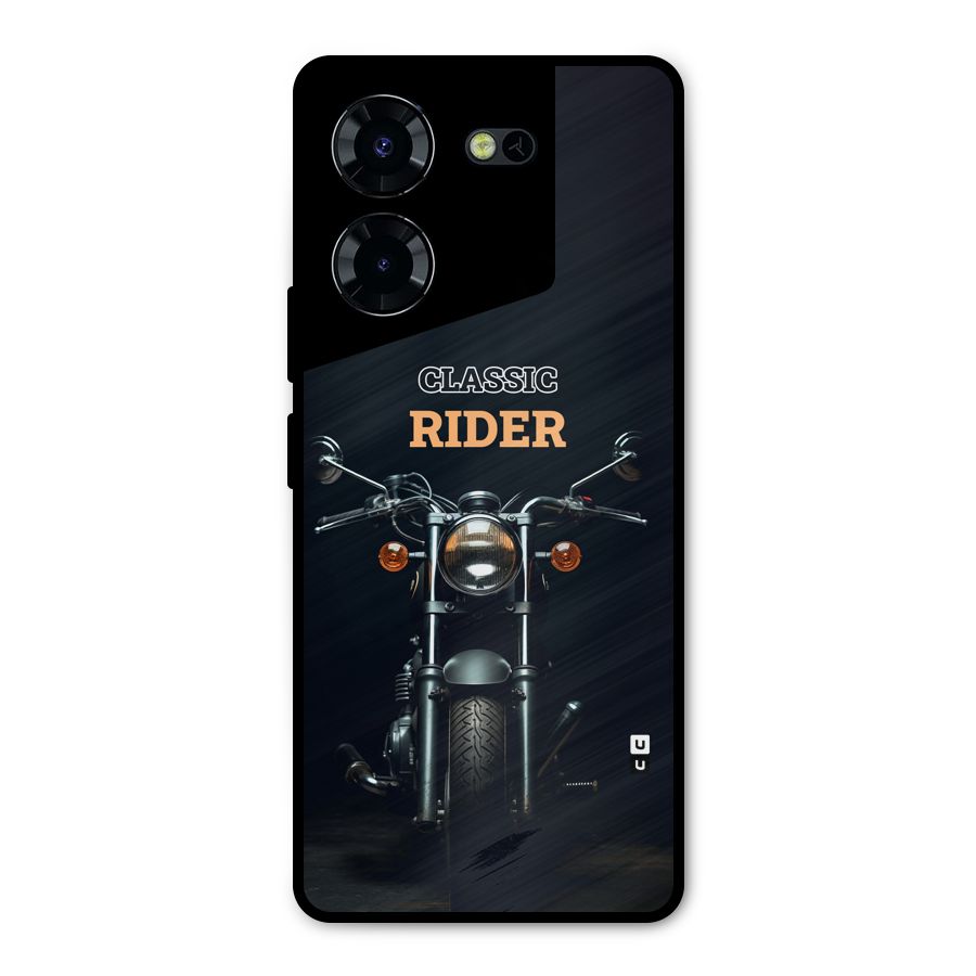 Classic RIder Metal Back Case for Tecno Pova 5 Pro 5G