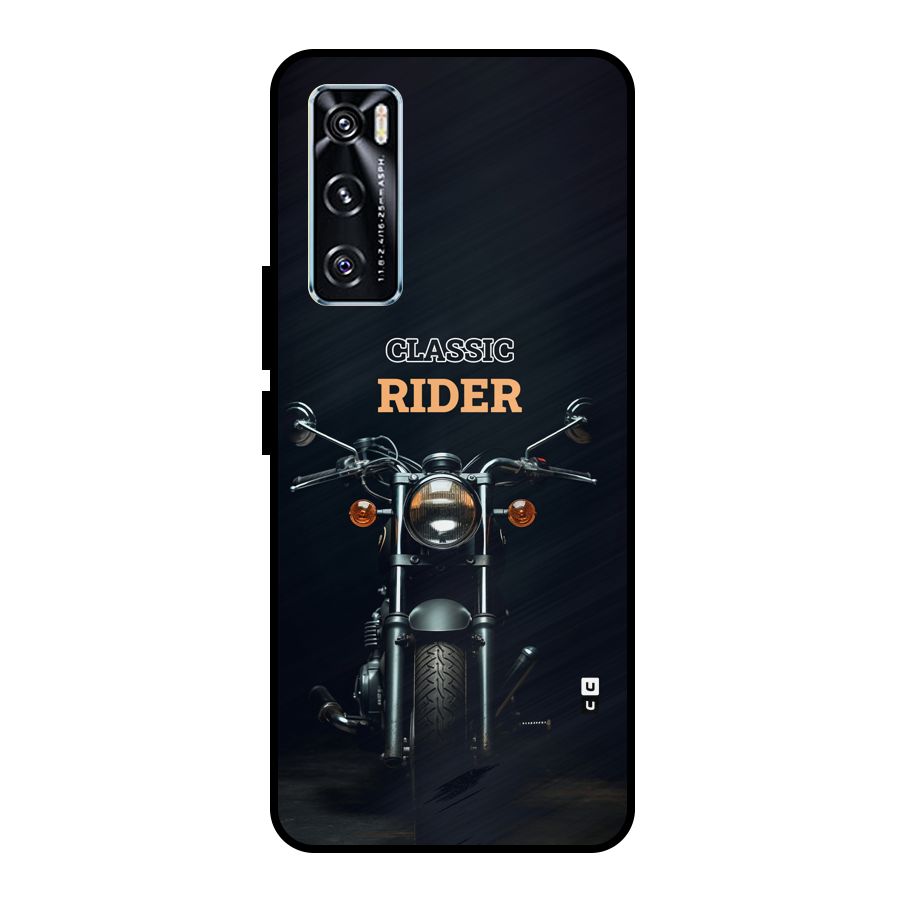 Classic RIder Metal Back Case for Vivo V20 SE