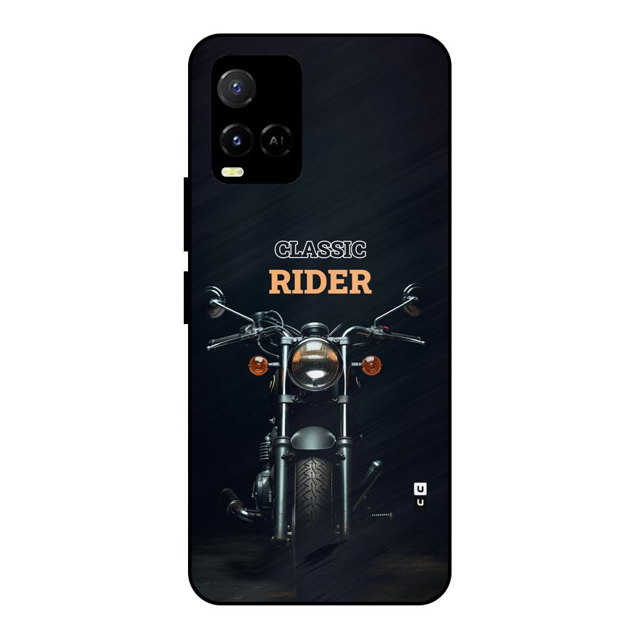 Classic RIder Metal Back Case for Vivo Y33s