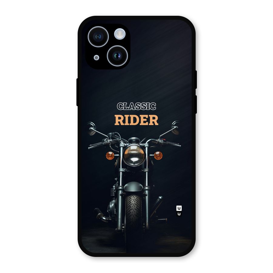 Classic RIder Metal Back Case for iPhone 14