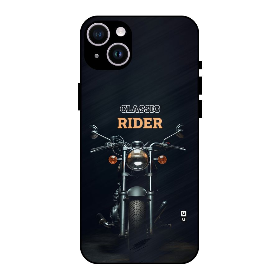 Classic RIder Metal Back Case for iPhone 14 Plus