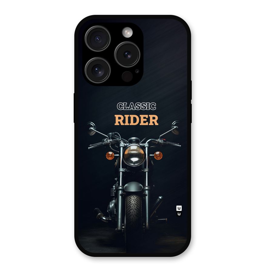 Classic RIder Metal Back Case for iPhone 15 Pro