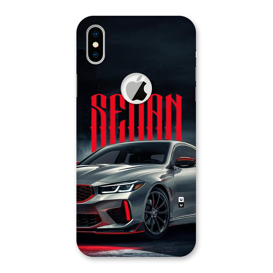 Classic Sedan Back Case for iPhone X Logo Cut