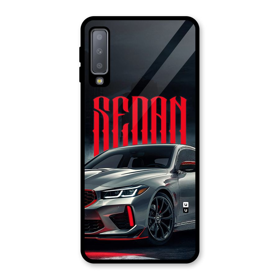 Classic Sedan Glass Back Case for Galaxy A7 (2018)