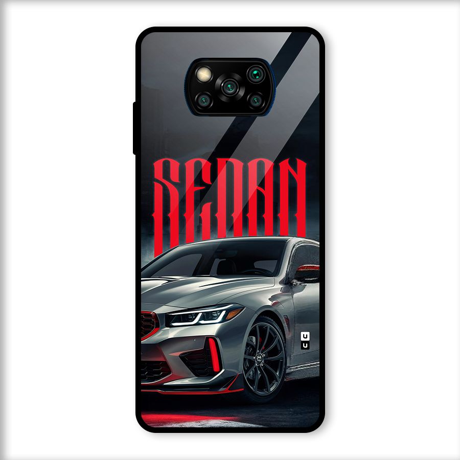 Classic Sedan Glass Back Case for Poco X3
