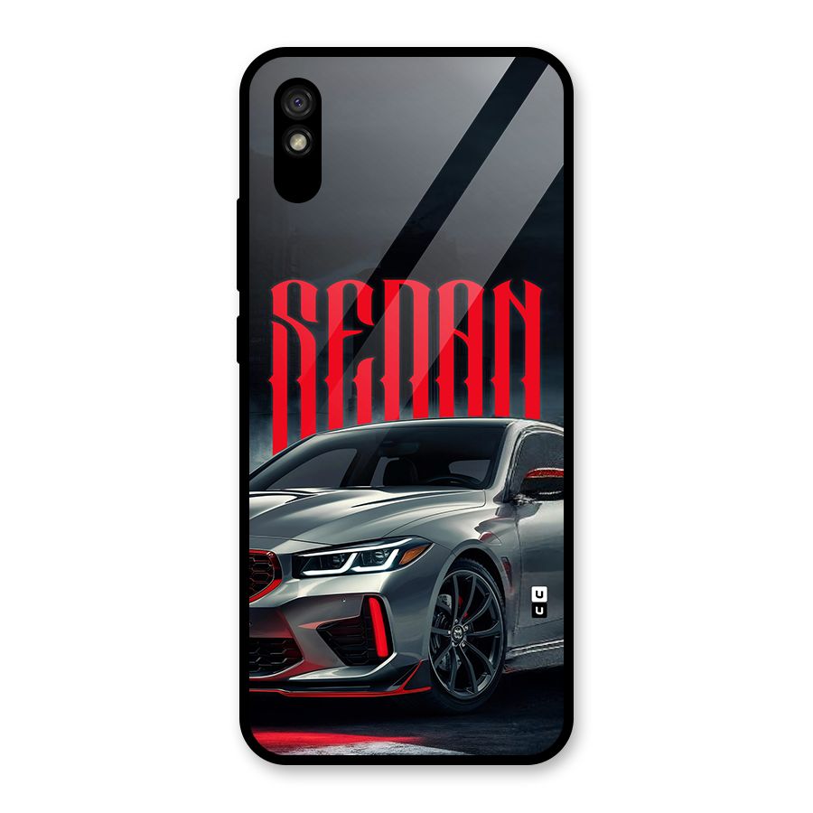 Classic Sedan Glass Back Case for Redmi 9i