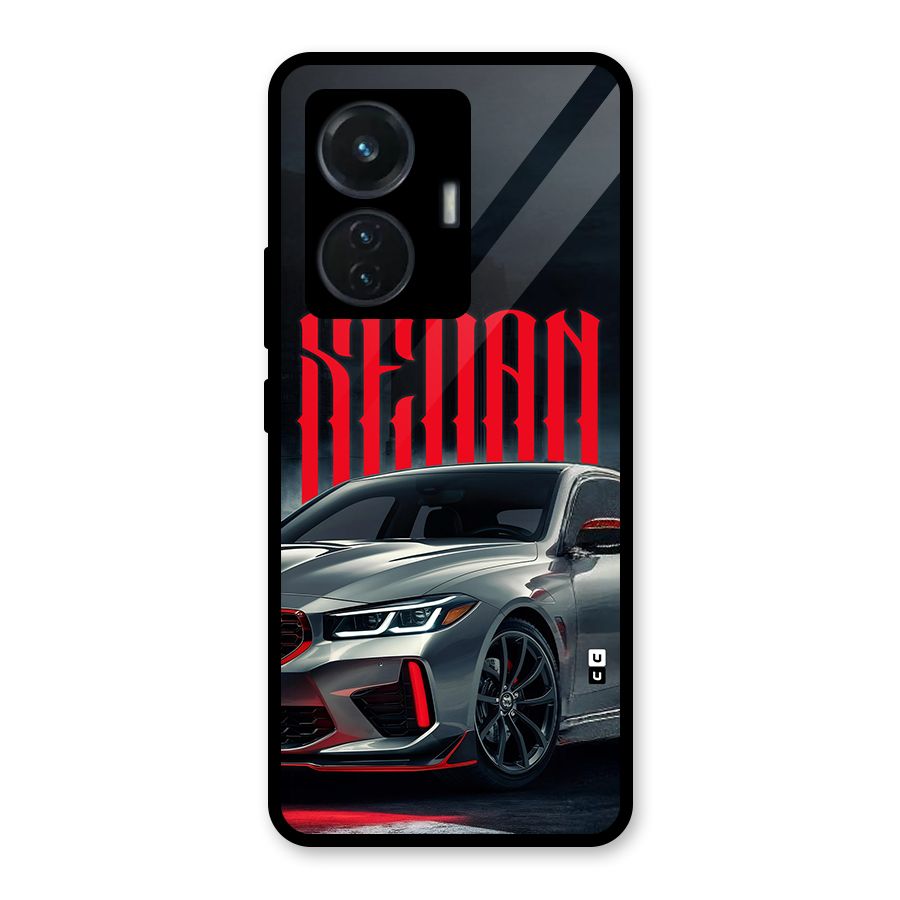Classic Sedan Glass Back Case for Vivo T1 44W