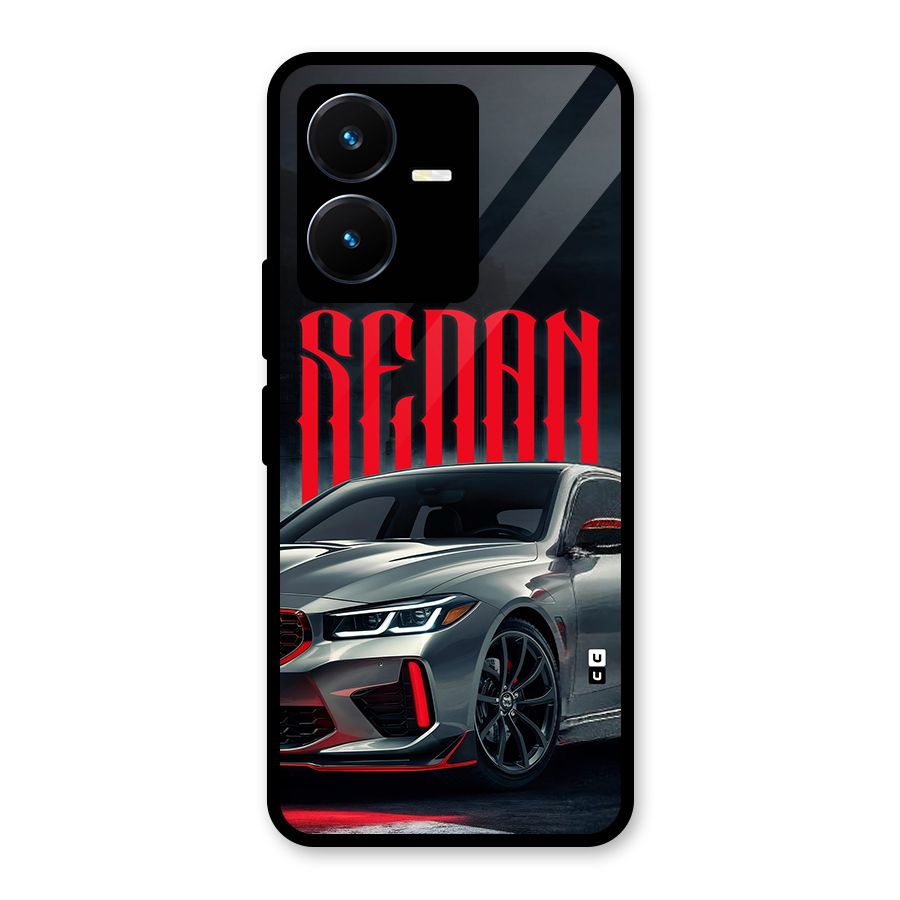 Classic Sedan Glass Back Case for Vivo Y22s