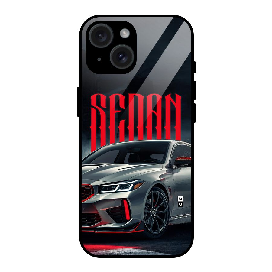 Classic Sedan Glass Back Case for iPhone 15
