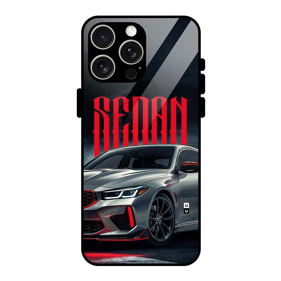 Classic Sedan Glass Back Case for iPhone 15 Pro Max