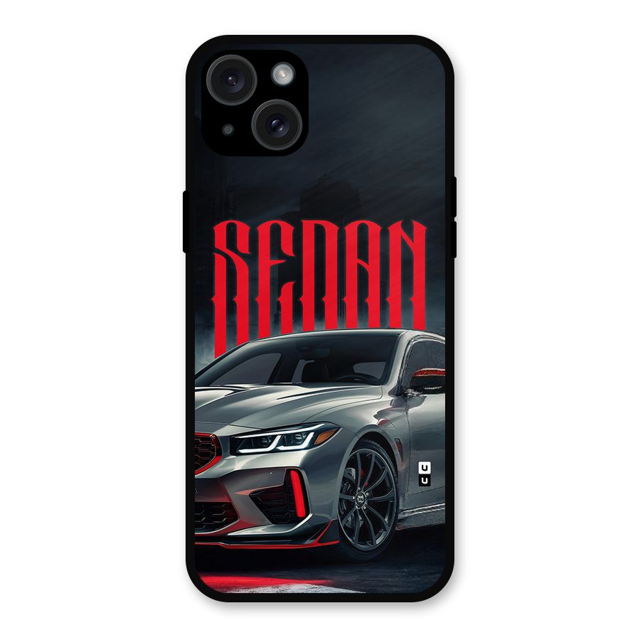 Classic Sedan Metal Back Case for iPhone 15 Plus