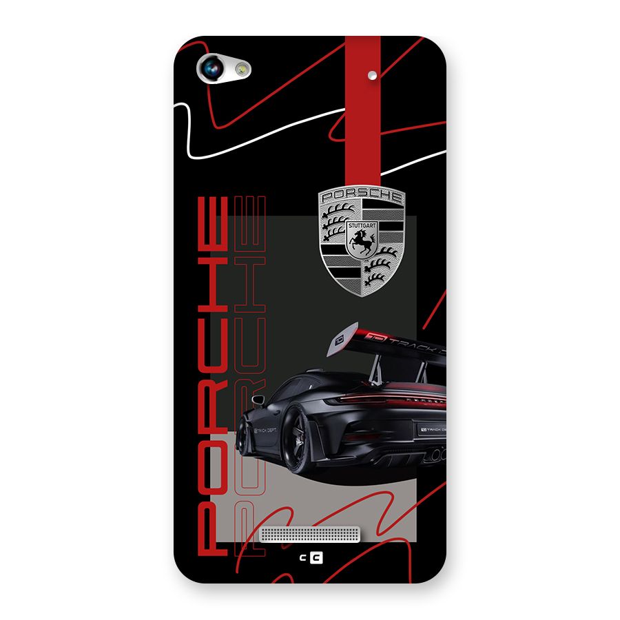Classy Black Supercar Back Case for Canvas Hue 2 A316