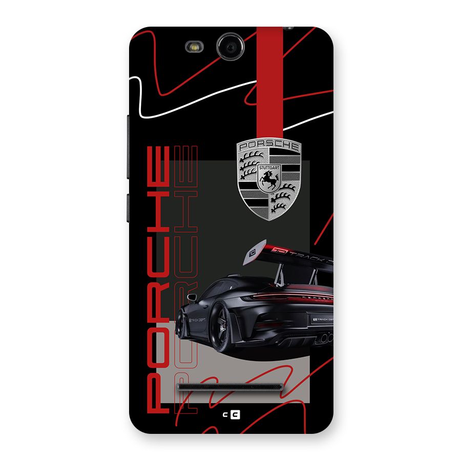 Classy Black Supercar Back Case for Canvas Juice 3 Q392