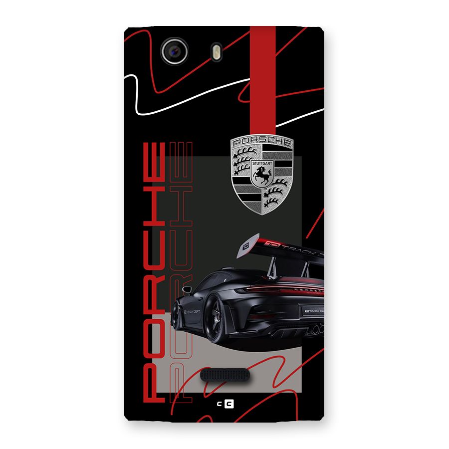Classy Black Supercar Back Case for Canvas Nitro 2 E311